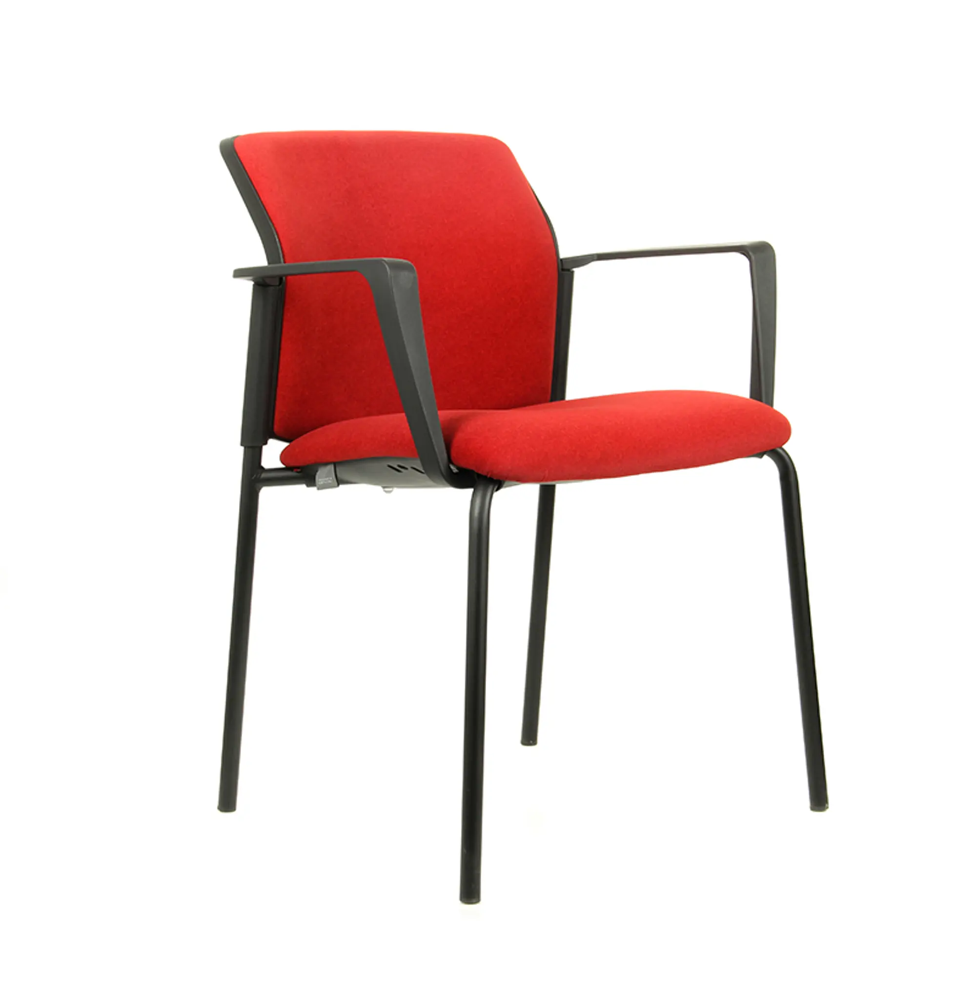 Chaise Logan 4 pied en Métal chromé - Dossier et assise en mousse Tapisse en tissu avec accoudoir